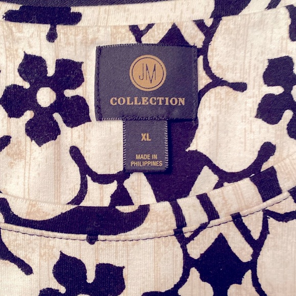 NWT JM collections, extra large top three-quarter sleeves, - Picture 6 of 10